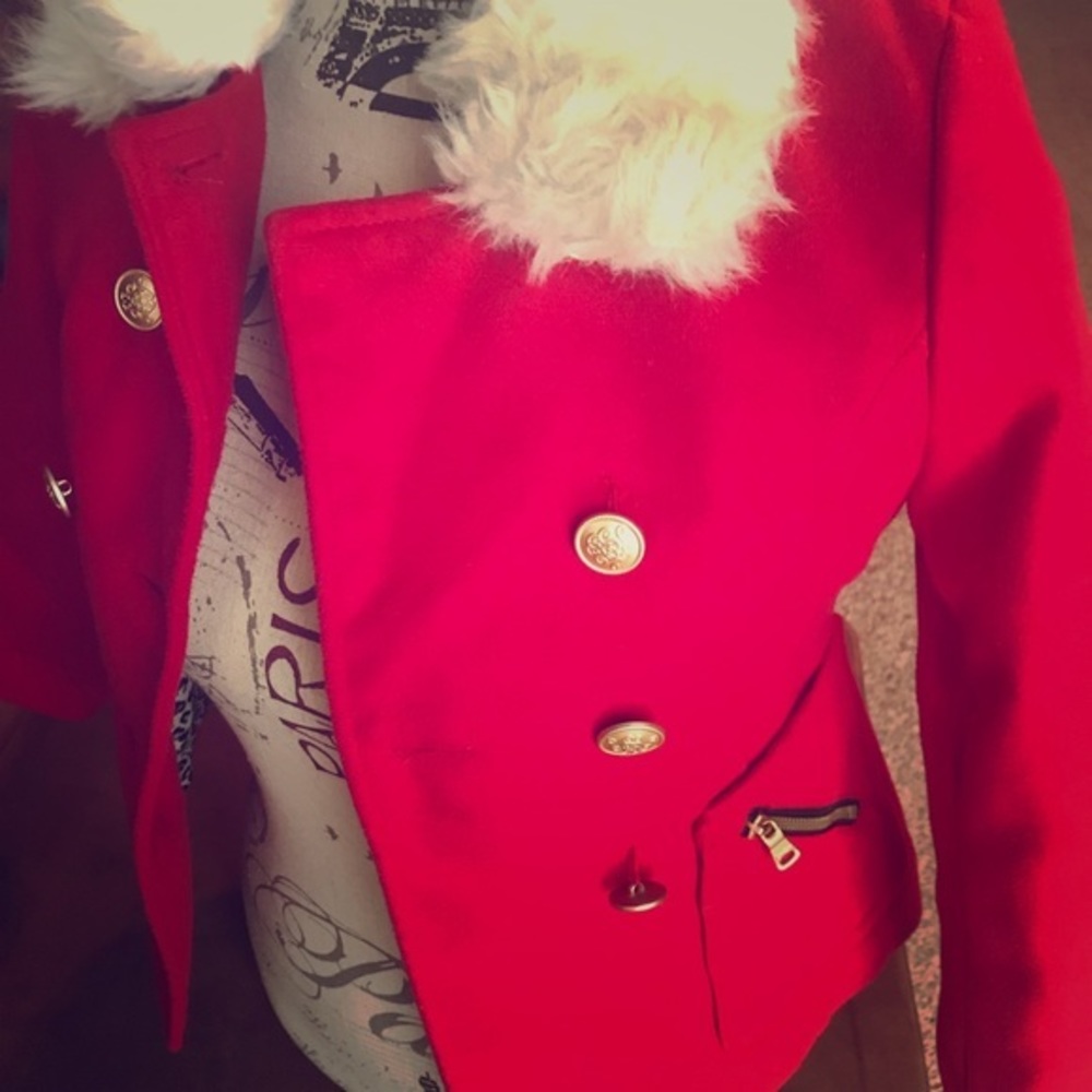Jessica Simpson Girls Fitted Pea Coat 7-8